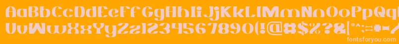 MONOCHROME Light Font – Pink Fonts on Orange Background