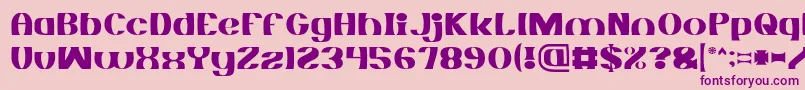 MONOCHROME Light Font – Purple Fonts on Pink Background