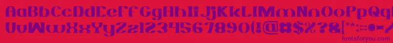 MONOCHROME Light Font – Purple Fonts on Red Background