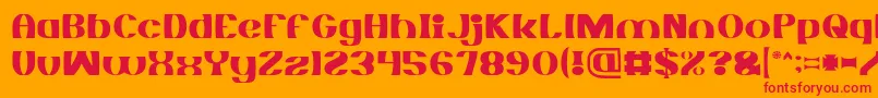 MONOCHROME Light Font – Red Fonts on Orange Background