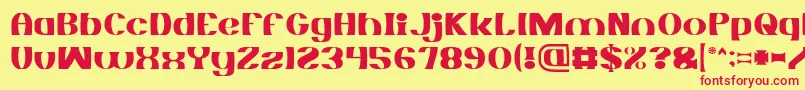 MONOCHROME Light Font – Red Fonts on Yellow Background