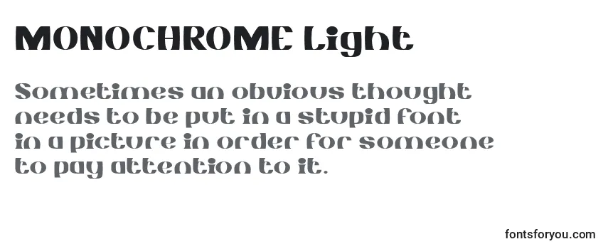 Обзор шрифта MONOCHROME Light