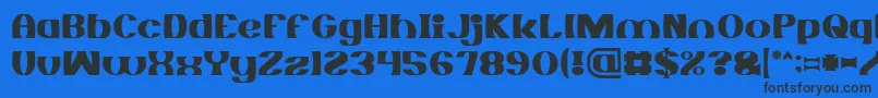 MONOCHROME-Schriftart – Schwarze Schriften auf blauem Hintergrund
