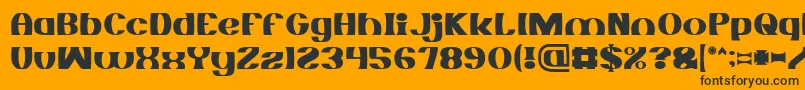 MONOCHROME Font – Black Fonts on Orange Background