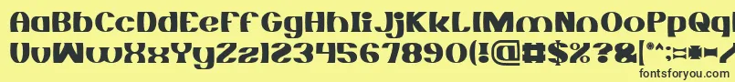 MONOCHROME Font – Black Fonts on Yellow Background