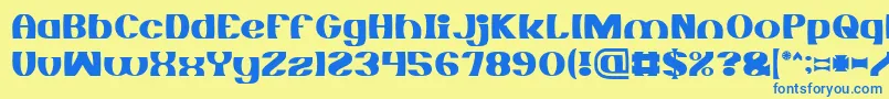 MONOCHROME Font – Blue Fonts on Yellow Background