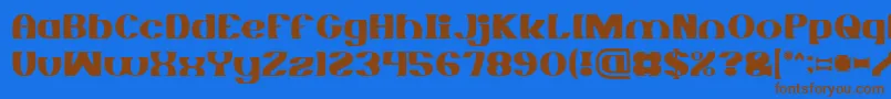 MONOCHROME Font – Brown Fonts on Blue Background