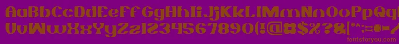 MONOCHROME Font – Brown Fonts on Purple Background