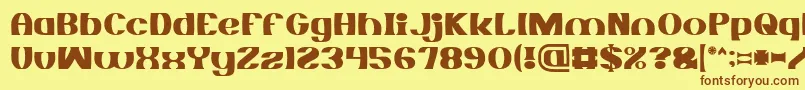 MONOCHROME Font – Brown Fonts on Yellow Background