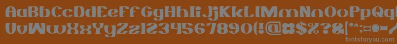 フォントMONOCHROME – 茶色の背景に灰色の文字