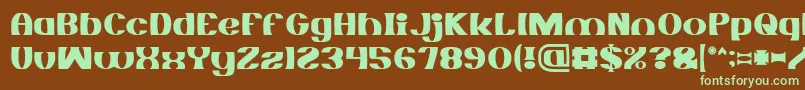 MONOCHROME Font – Green Fonts on Brown Background