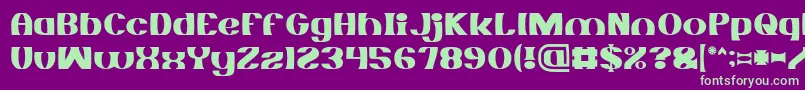 MONOCHROME Font – Green Fonts on Purple Background