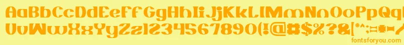 MONOCHROME Font – Orange Fonts on Yellow Background