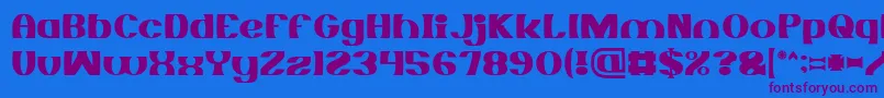 MONOCHROME Font – Purple Fonts on Blue Background