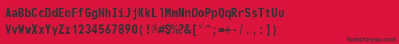 Шрифт monofonto – чёрные шрифты на красном фоне