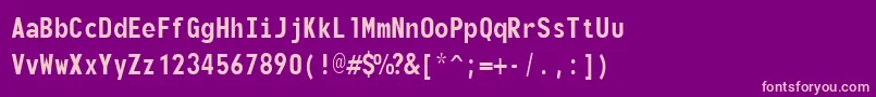 monofonto Font – Pink Fonts on Purple Background