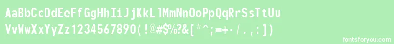 monofonto Font – White Fonts on Green Background