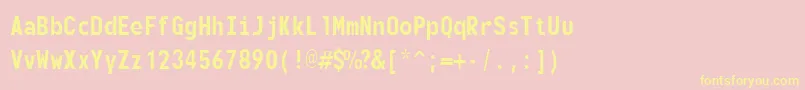 monofonto Font – Yellow Fonts on Pink Background