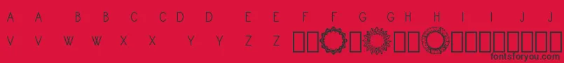 Czcionka Monogram Framer Demo – czarne czcionki na czerwonym tle