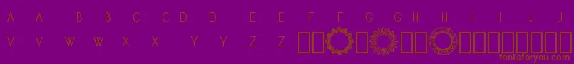 Czcionka Monogram Framer Demo – brązowe czcionki na fioletowym tle