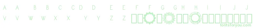 Czcionka Monogram Framer Demo – zielone czcionki na białym tle