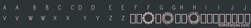 Monogram Framer Demo-fontti – vaaleanpunaiset fontit mustalla taustalla