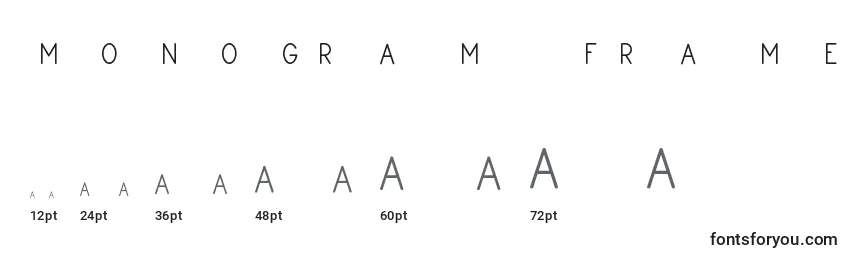 Größen der Schriftart Monogram Framer Demo
