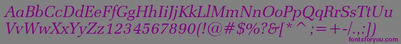 More about Zapfelliptical711cbtItalic Font Zapfelliptical711cbtItalic Font – Purple Fonts on Gray Background