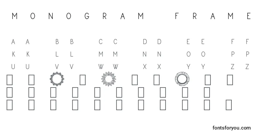 Monogram Framer Demo (134780)-fontti – aakkoset, numerot, erikoismerkit