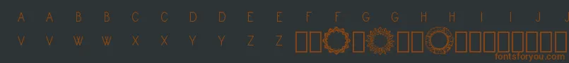 Шрифт Monogram Framer Demo – коричневые шрифты на чёрном фоне