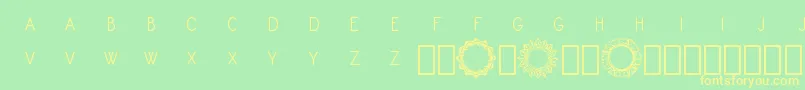 Monogram Framer Demo Font – Yellow Fonts on Green Background