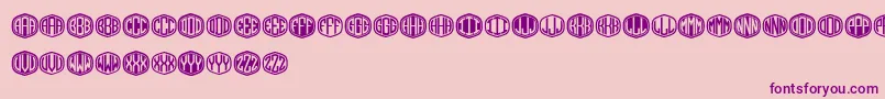 Monograma Font – Purple Fonts on Pink Background