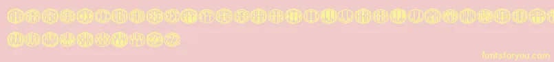 Monograma Font – Yellow Fonts on Pink Background