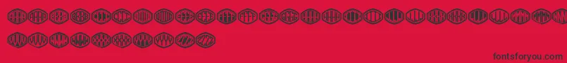 Monogramus Font – Black Fonts on Red Background