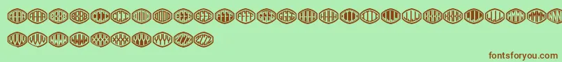 Monogramus Font – Brown Fonts on Green Background