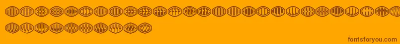 Monogramus Font – Brown Fonts on Orange Background