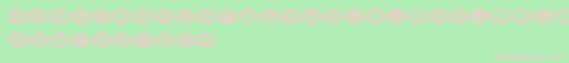 フォントMonogramus – 緑の背景にピンクのフォント