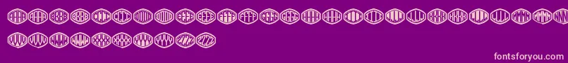 Monogramus Font – Pink Fonts on Purple Background