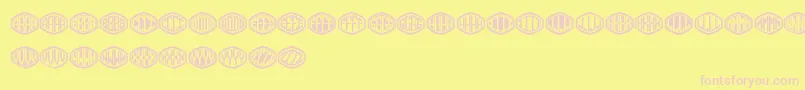 Monogramus Font – Pink Fonts on Yellow Background