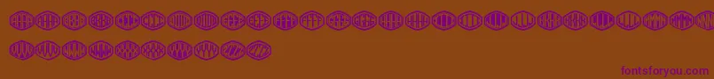 Monogramus Font – Purple Fonts on Brown Background