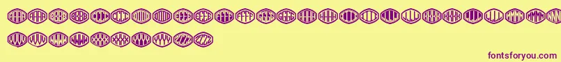 Monogramus Font – Purple Fonts on Yellow Background