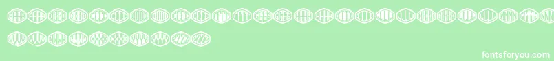 フォントMonogramus – 緑の背景に白い文字