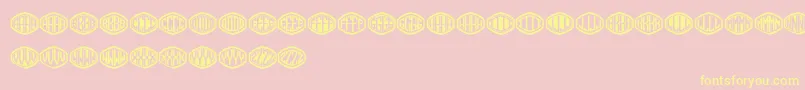 Monogramus Font – Yellow Fonts on Pink Background