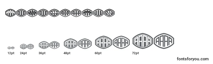 Monogramus Font Sizes