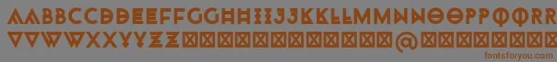 Fonte Monohipster – fontes marrons em um fundo cinza