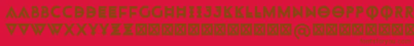 Monohipster Font – Brown Fonts on Red Background