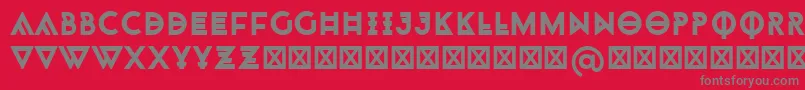 Monohipster Font – Gray Fonts on Red Background
