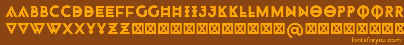 Monohipster Font – Orange Fonts on Brown Background