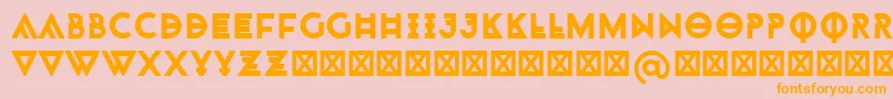 Monohipster Font – Orange Fonts on Pink Background