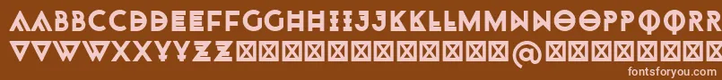 Monohipster Font – Pink Fonts on Brown Background